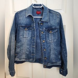 Contrast Denim Blue Jean Jacket